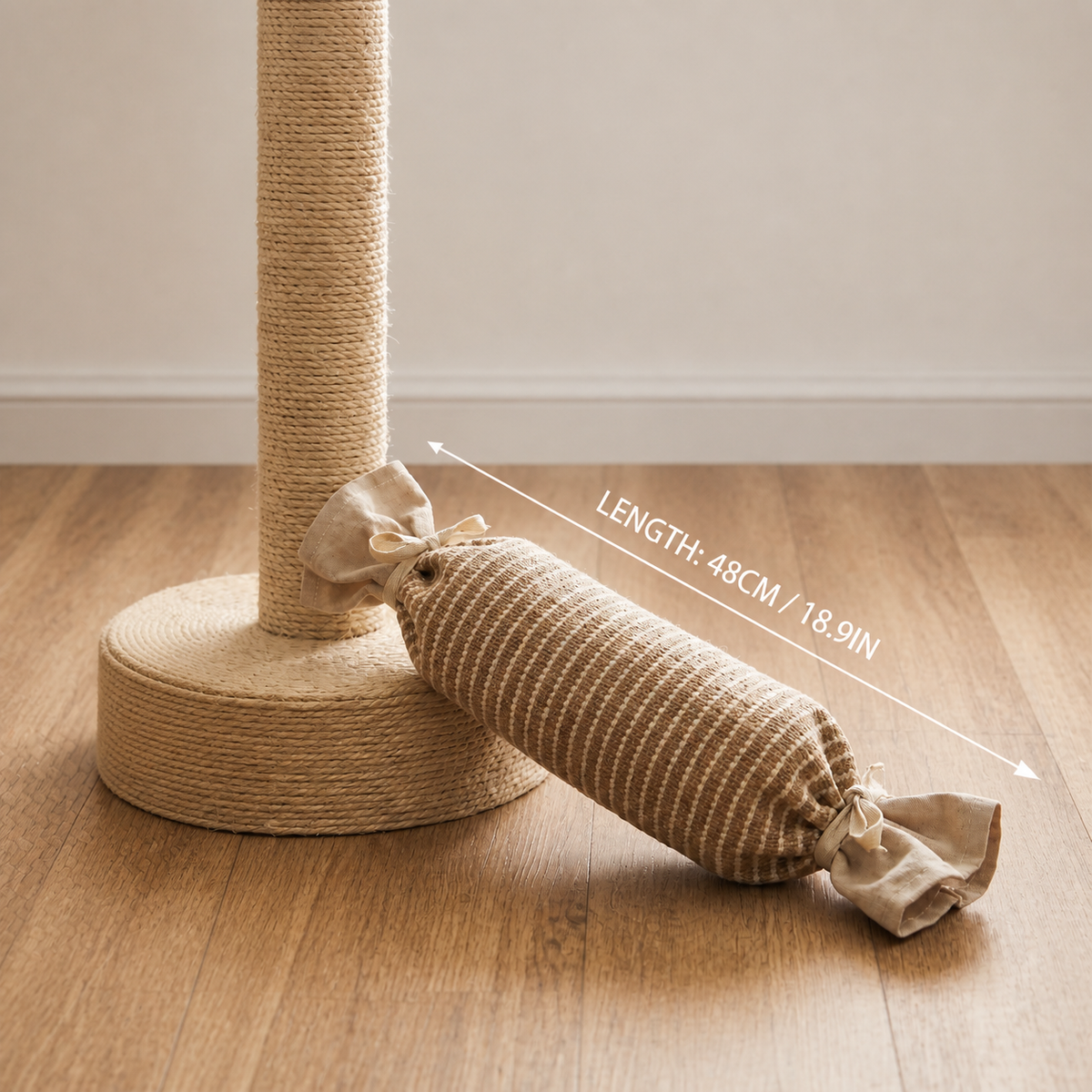 Eco-Friendly Catnip Jute Bag Toy for Cats – Durable Interactive Play Bag