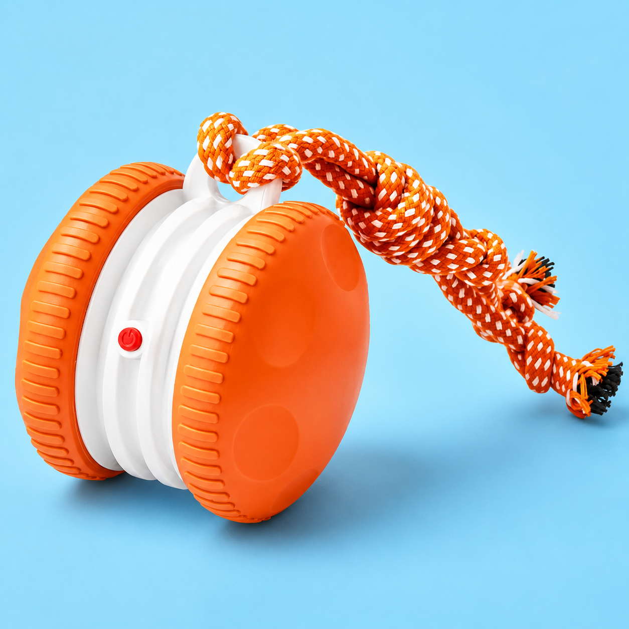 Interactive & Durable Dog Ball – Motion Toy with Tug Rope in Dog Colours