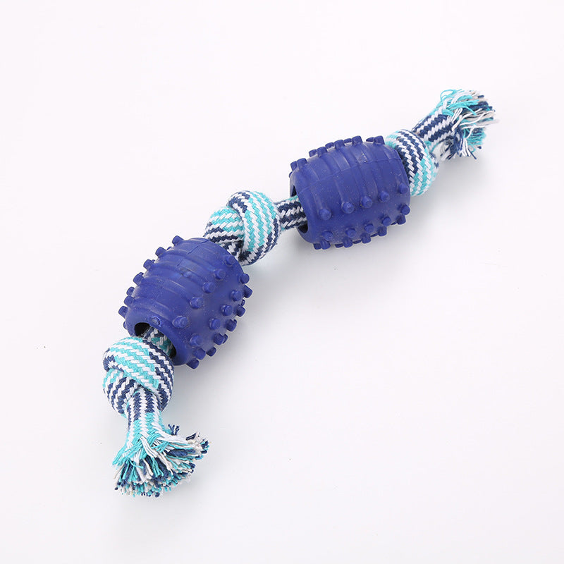 Double Knot Cotton Cord with Ball Dog Toy