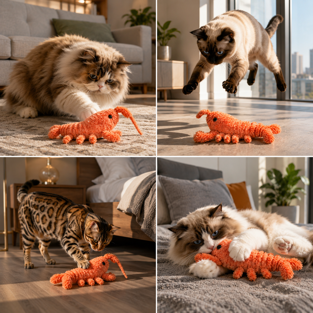 Wiggly Lobster - Interactive Cat Toy