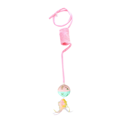 Interactive cat elastic toy