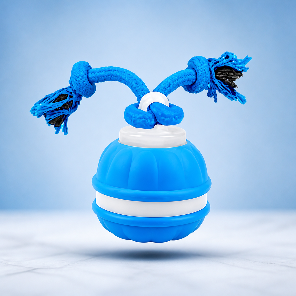 Durable Dog Play Ball with Motion Sensor and Tug Rope in Dog-Friendly Colours