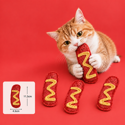 Teeth-Cleaning Catnip Chew Toys – Natural Loofah Dental Care & Play Set