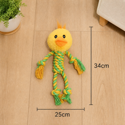 Durable Dog Toy With Plush Head