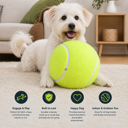 Durable Giant Tennis Ball Dog Toy