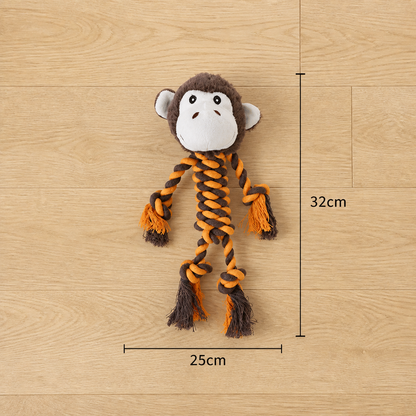 Durable Dog Toy With Plush Head