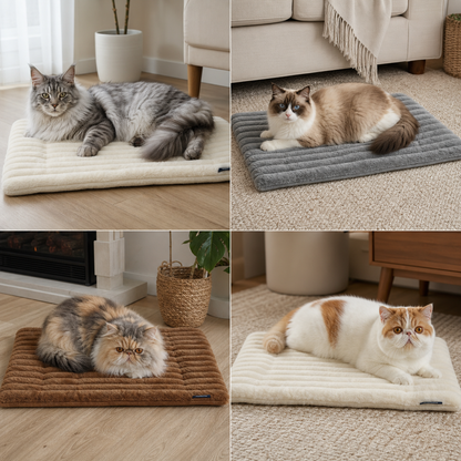 Self-Warming Pet Mat for Cats & Dogs – Quiet, Non-Slip & Electricity-Free