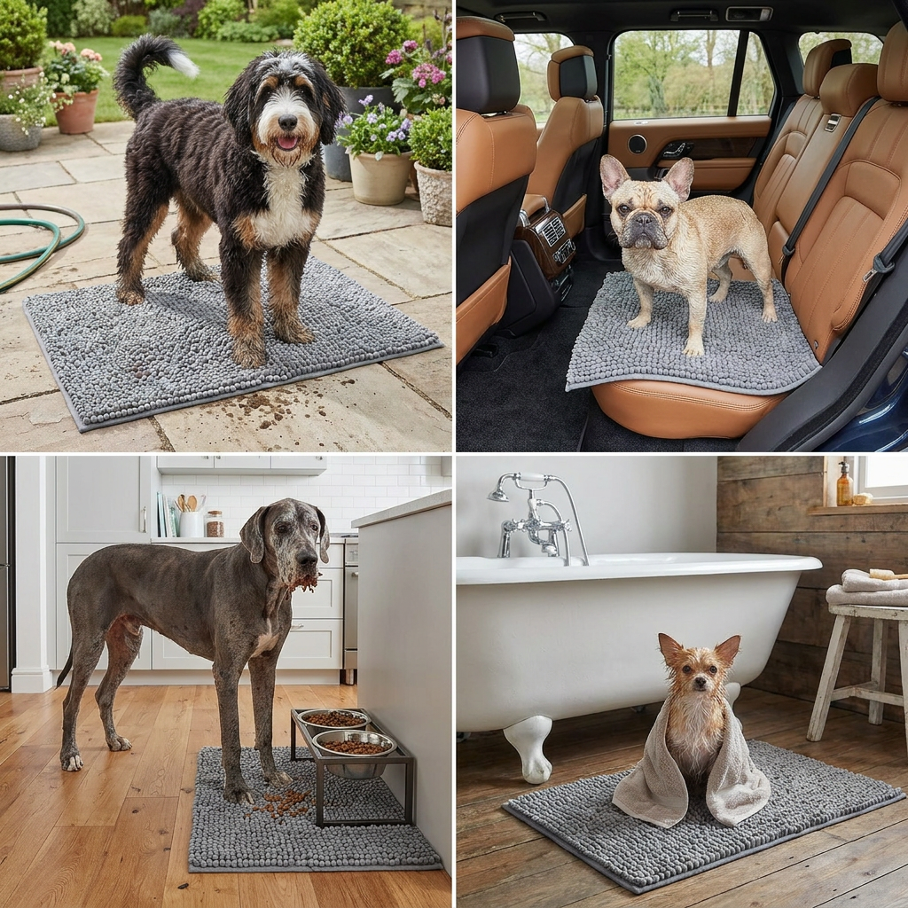 Dog Mud Mat – Super Absorbent, Non-Slip & Washable