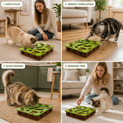 Interactive Cat Puzzle Felt Box Toy
