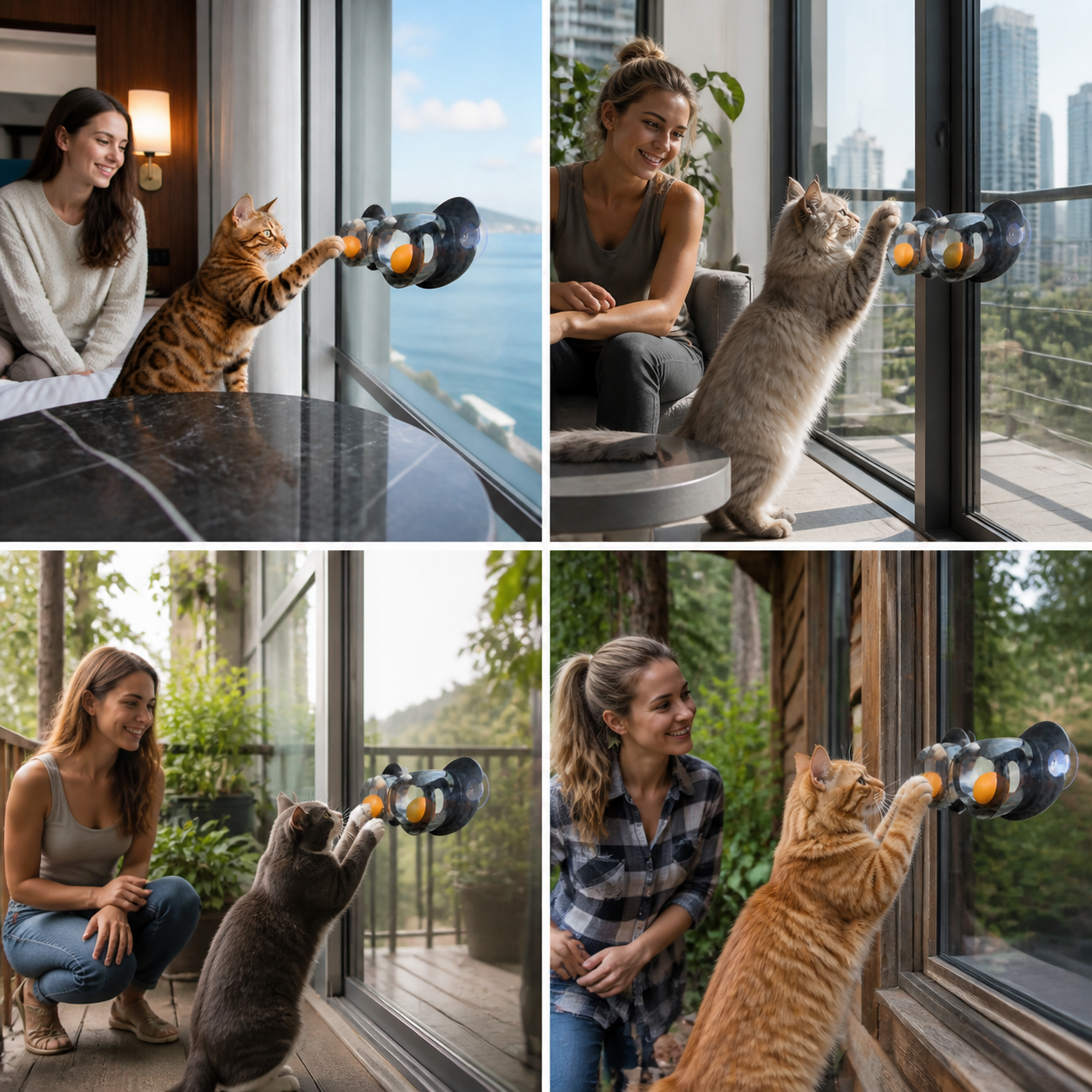 Window Table Tennis Cat Toy