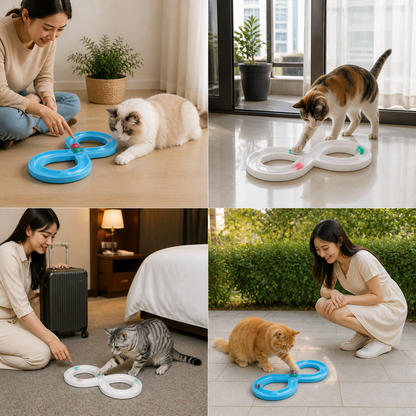 Turntable Cat Teasing Set