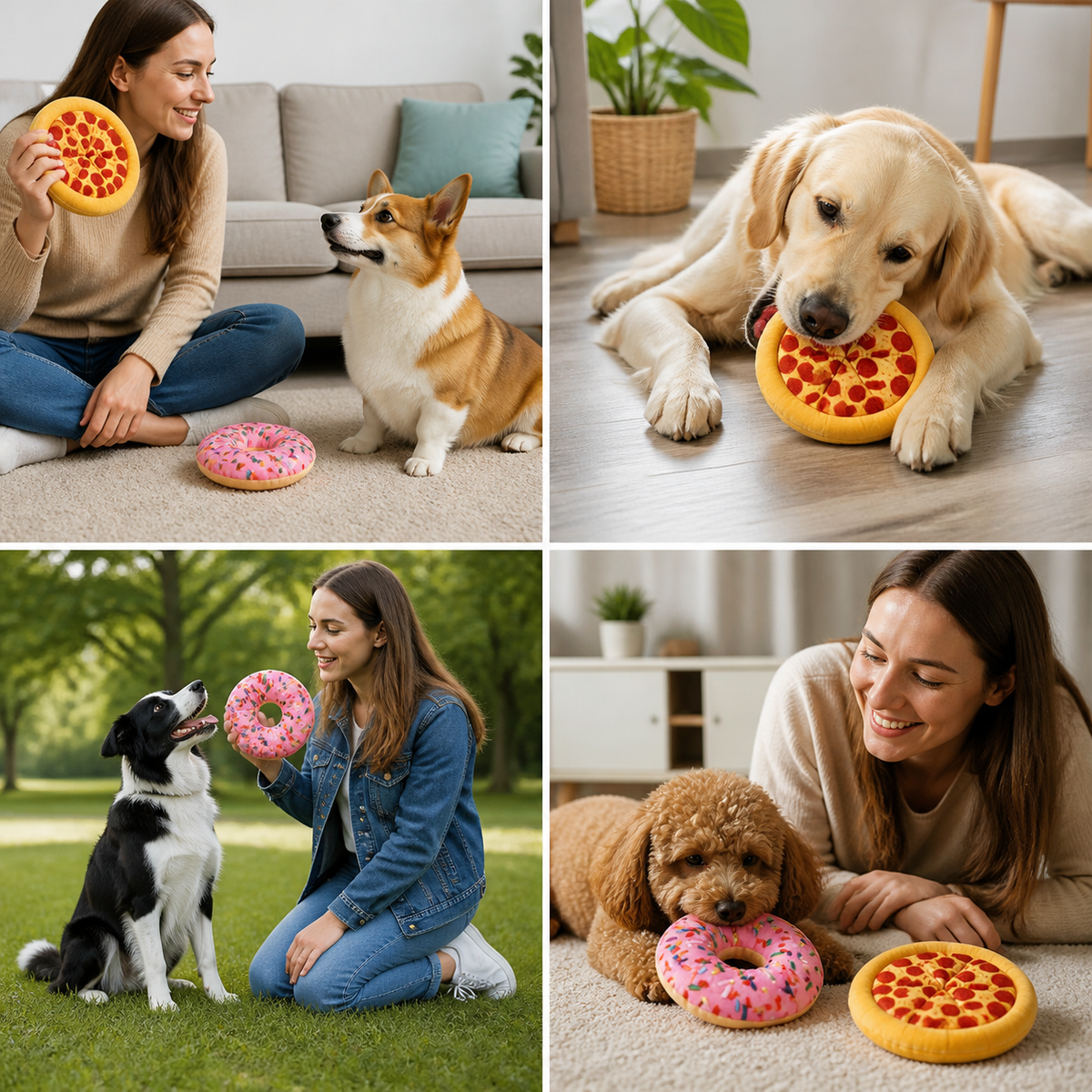 Dog Toy Doughnut Pizza Shape