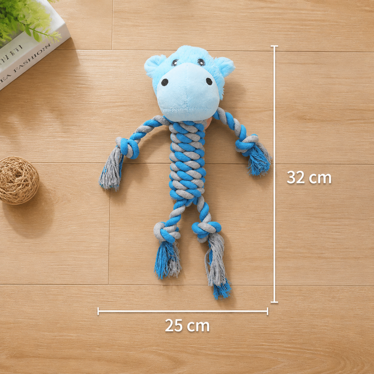 Durable Dog Toy With Plush Head