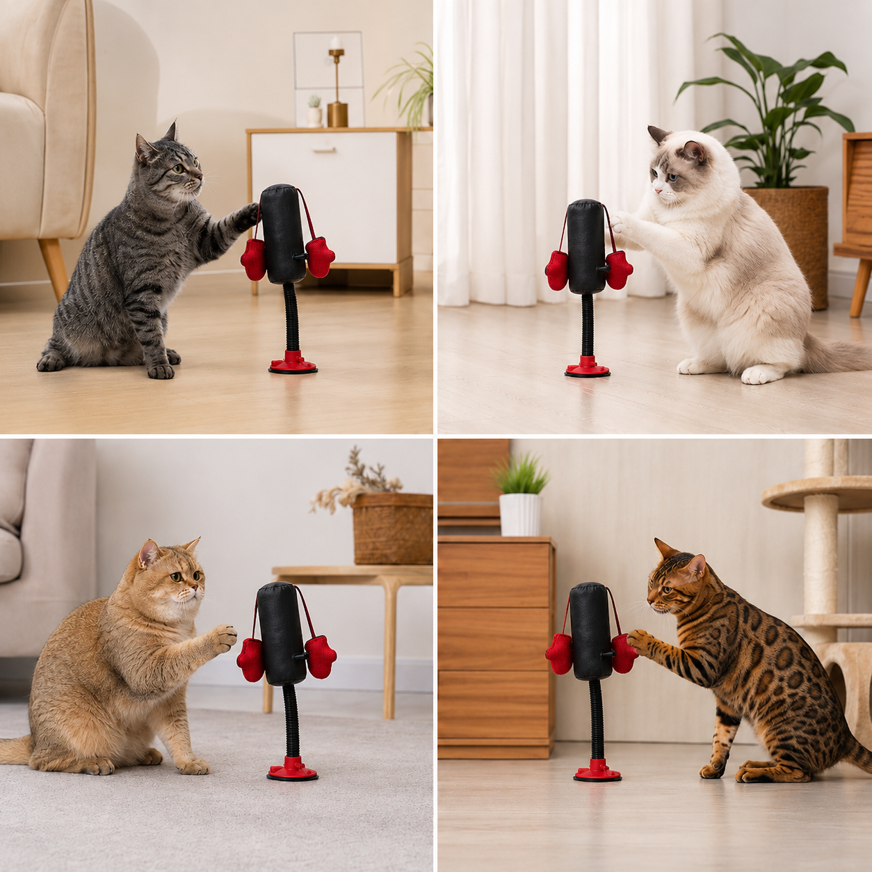 Interactive Cat Punching Bag Toy