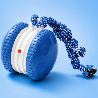 Interactive & Durable Dog Ball – Motion Toy with Tug Rope in Dog Colours