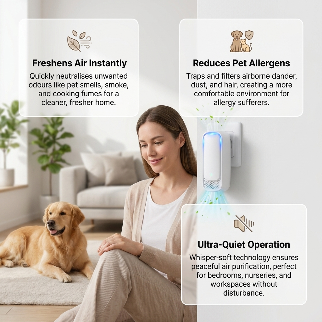 Portable Air Purifier & Odour Eliminator – Ideal for Pet Homes