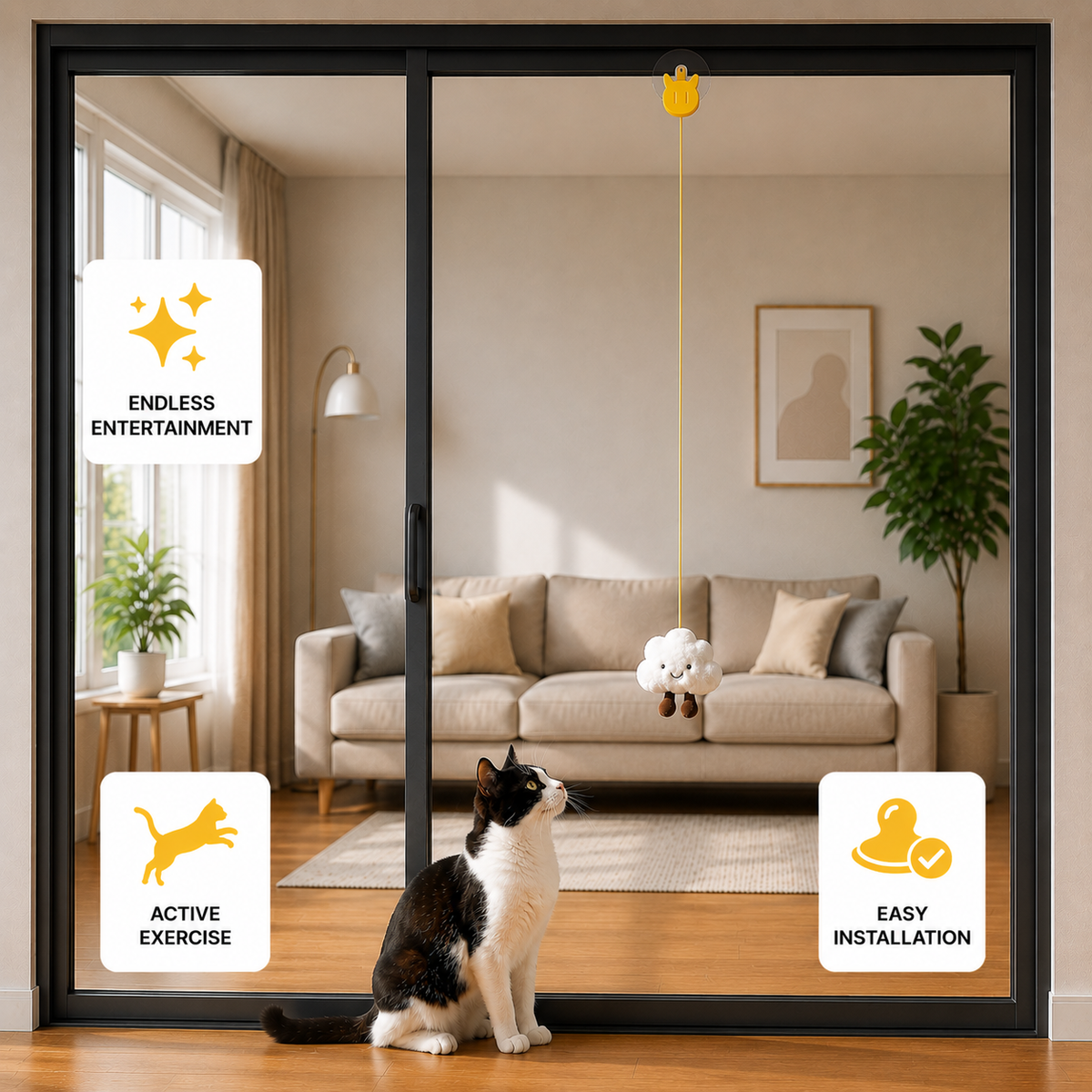 Interactive Hanging Cat Toy