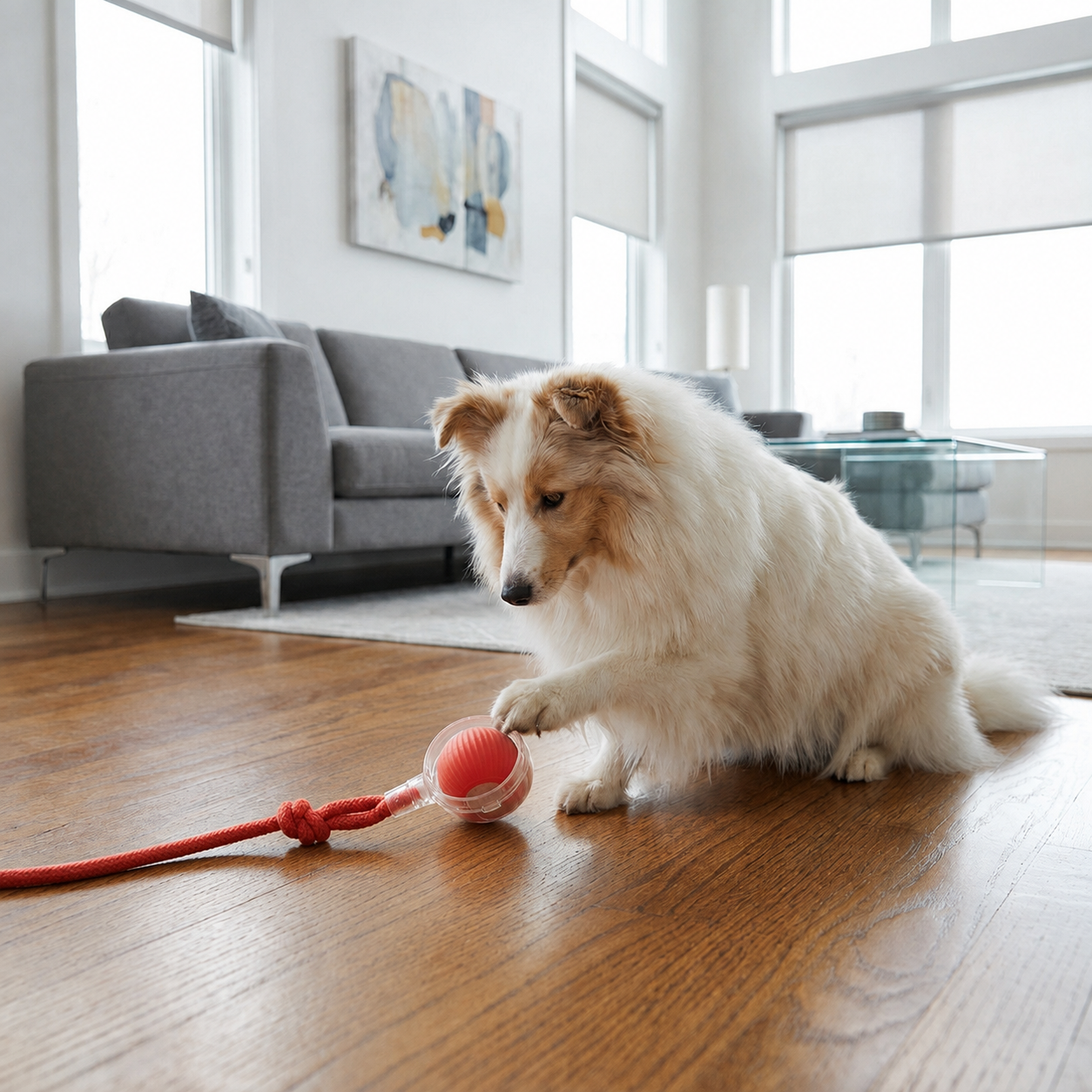 Active Rolling Ball with Tail for Dogs