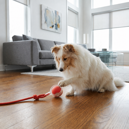 Active Rolling Ball with Tail for Dogs