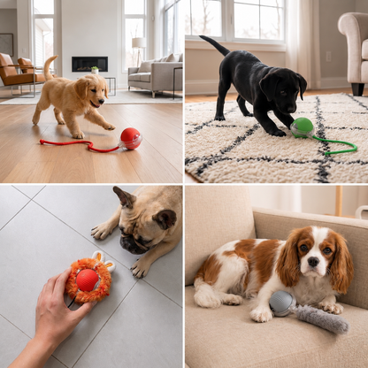 Active Rolling Ball with Tail for Dogs