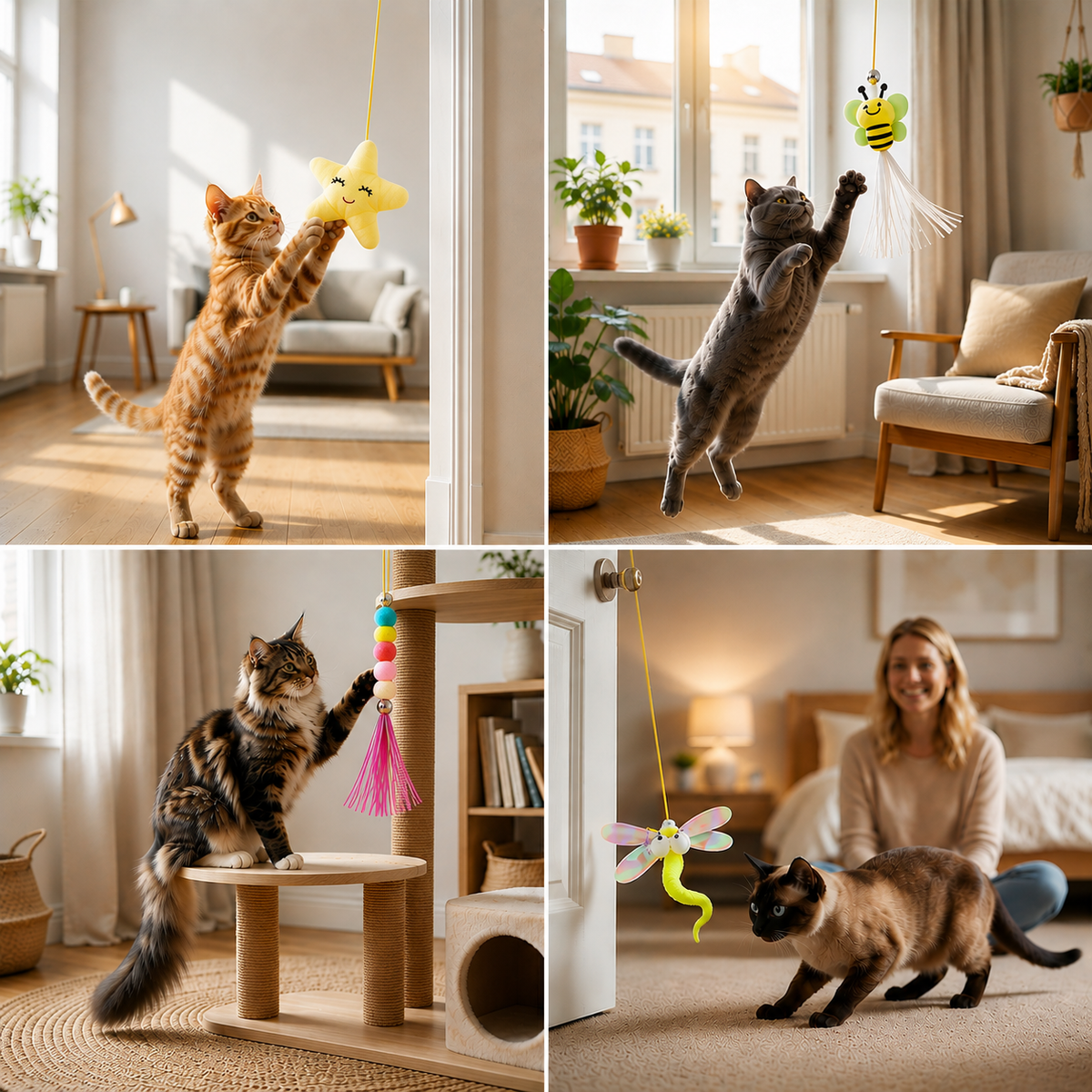 Interactive Hanging Cat Toy