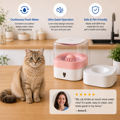 Automatic portable water dispenser for cats