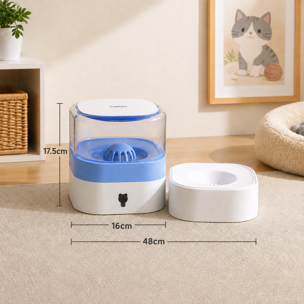 Automatic portable water dispenser for cats