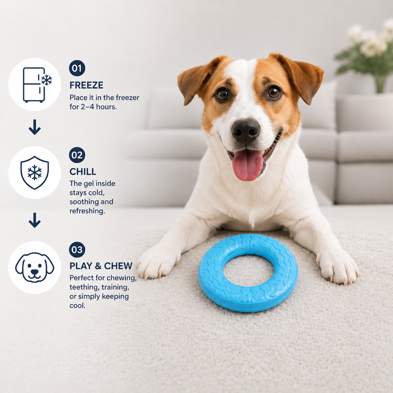 Cooling chew toy for dogs