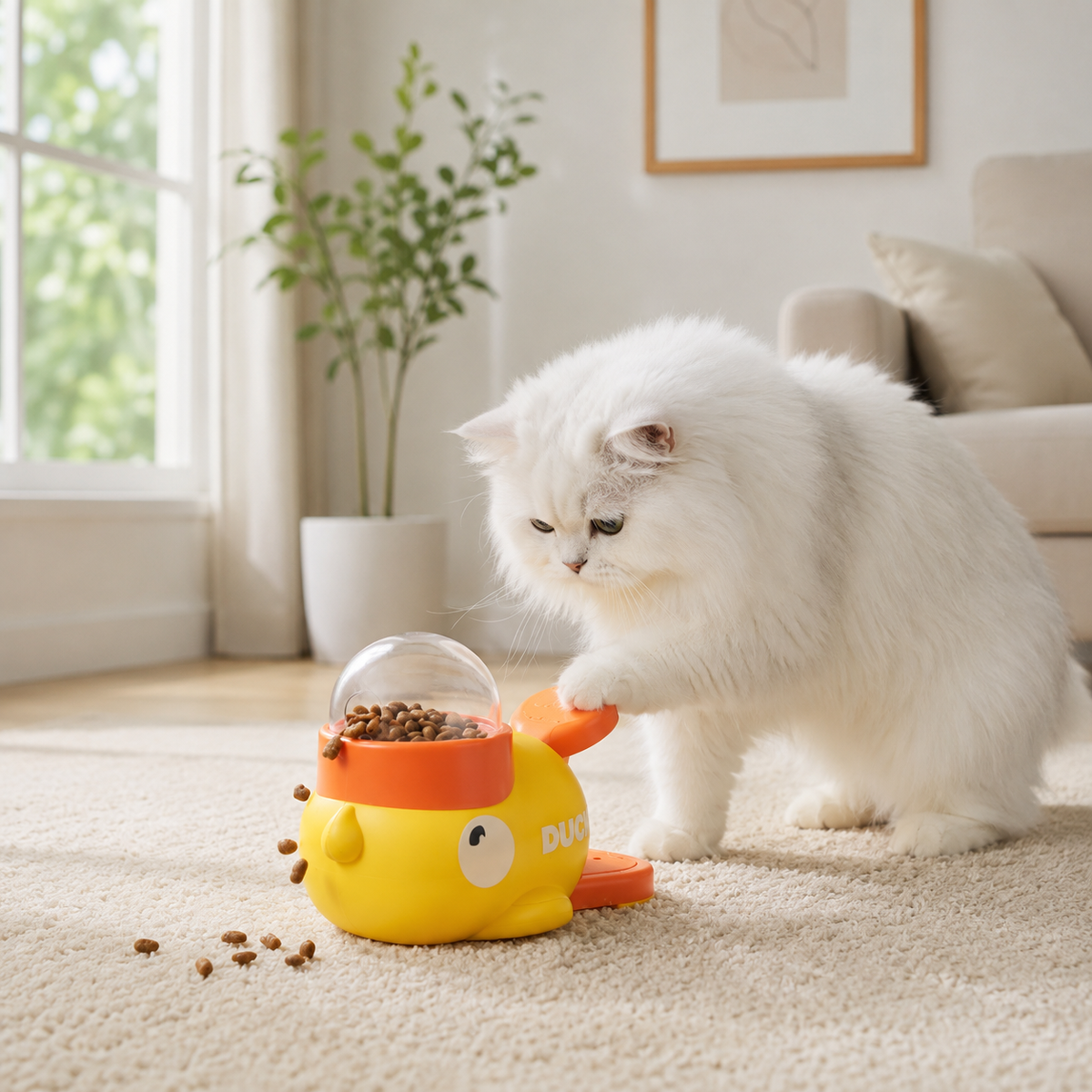 Interactive Game Food Dispenser for Cats