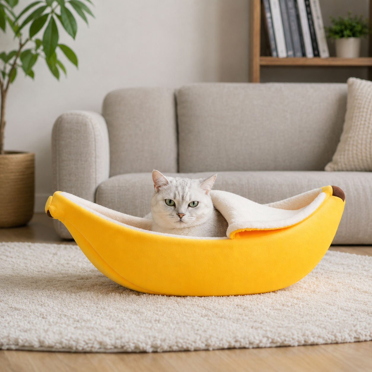 Banana Cat Bed
