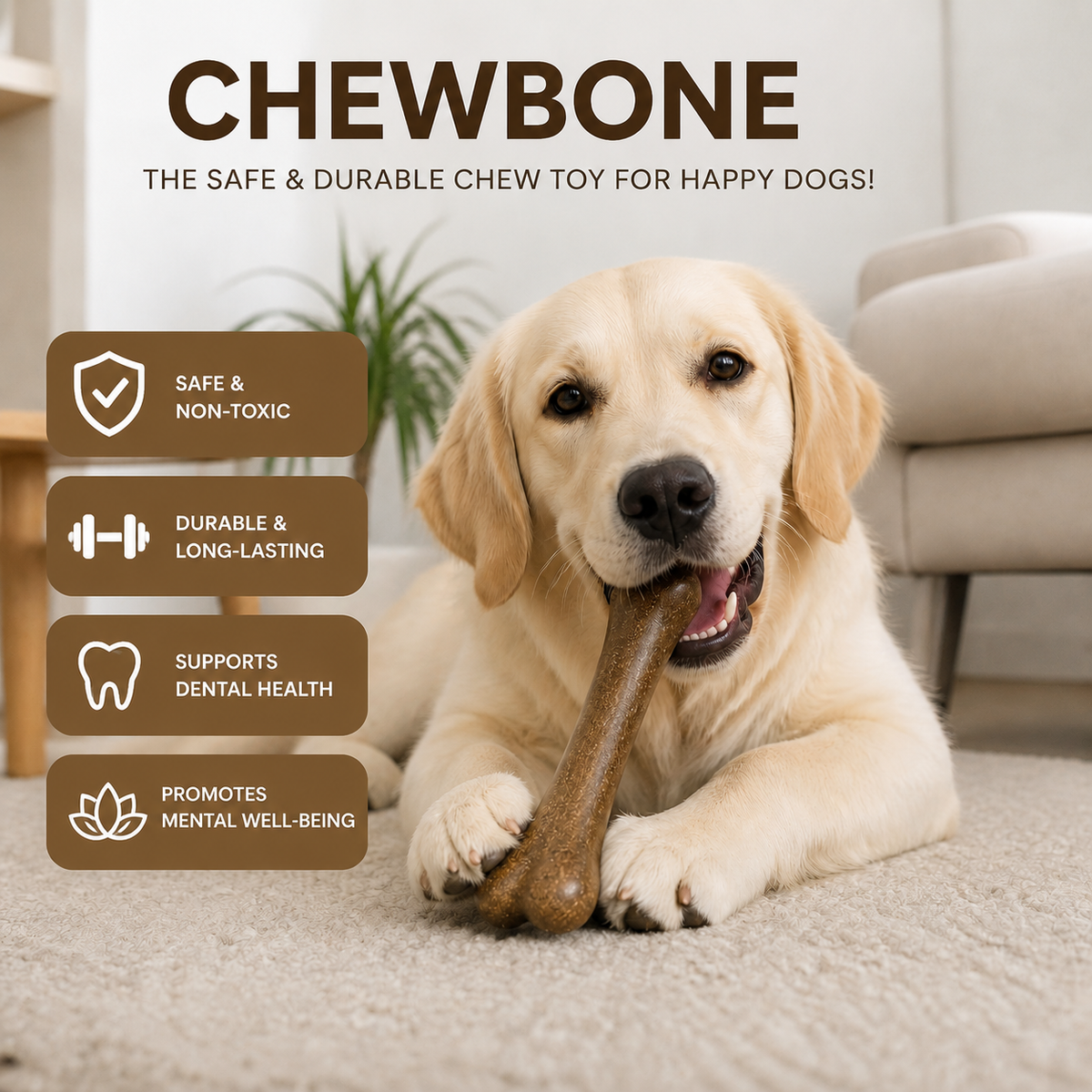ChewBone – The Safe & Durable Chew Toy for Happy Dogs!