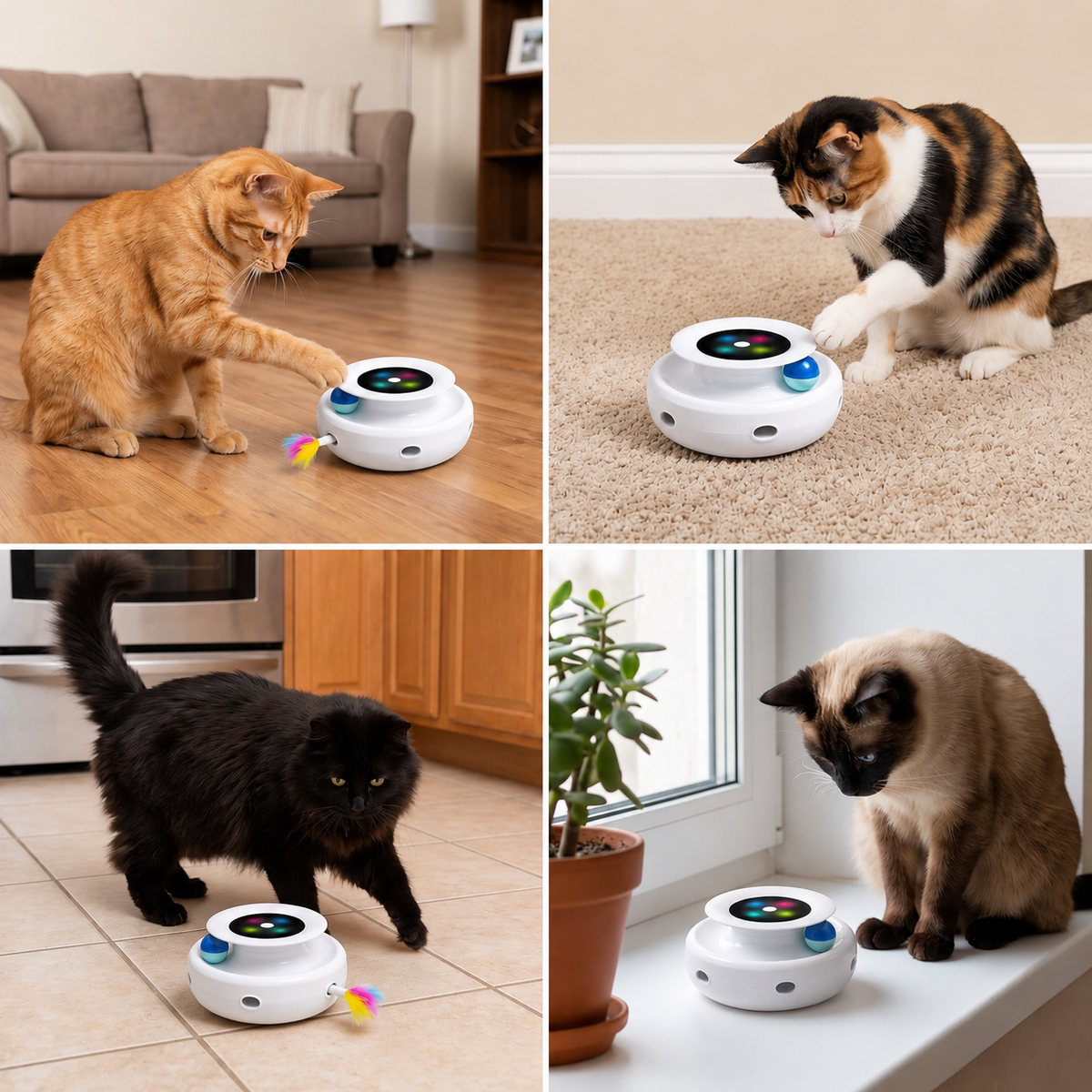 SmartFeather – The Ultimate 2-in-1 Automatic Cat Toy!