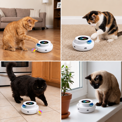 SmartFeather – The Ultimate 2-in-1 Automatic Cat Toy!