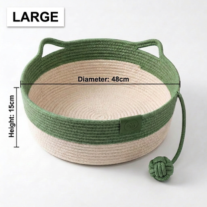 Handwoven Cotton Rope Cat Bed – DreamNest