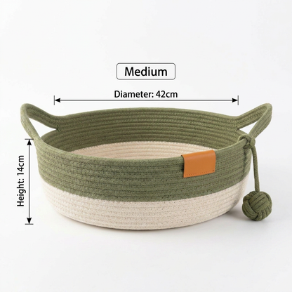 Handwoven Cotton Rope Cat Bed – DreamNest