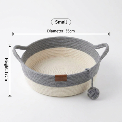 Handwoven Cotton Rope Cat Bed – DreamNest