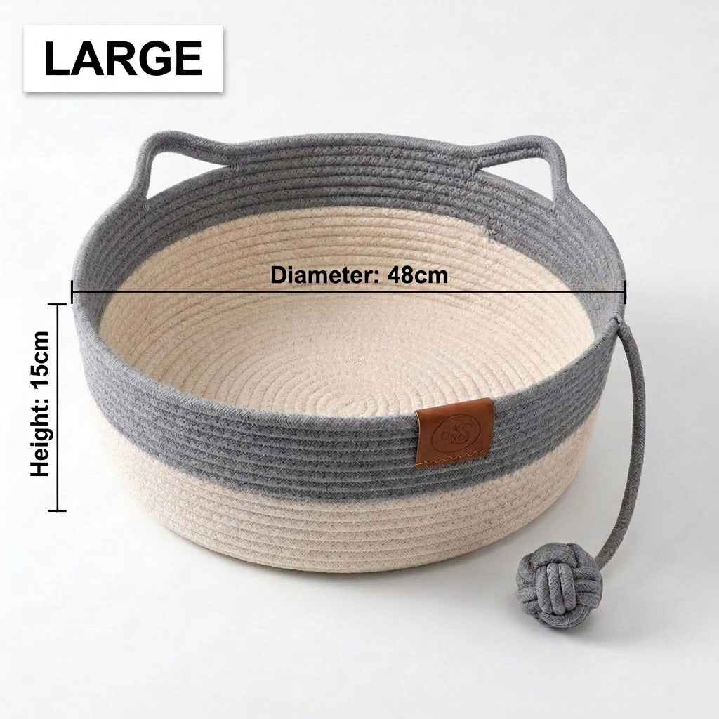 Handwoven Cotton Rope Cat Bed – DreamNest