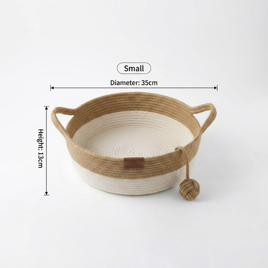 Handwoven Cotton Rope Cat Bed – DreamNest