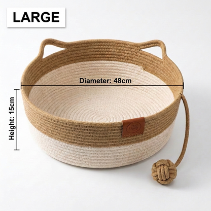 Handwoven Cotton Rope Cat Bed – DreamNest