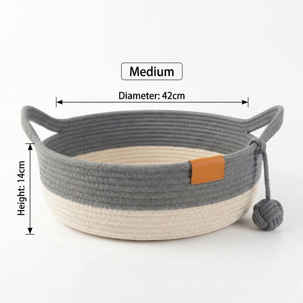 Handwoven Cotton Rope Cat Bed – DreamNest