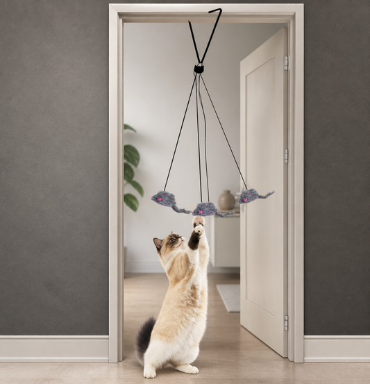 Self-Hanging Retractable Cat Toy