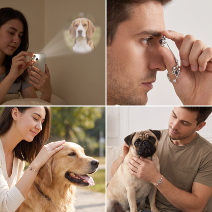 Personalized Paw Photo Projection Keepsake Bracelet