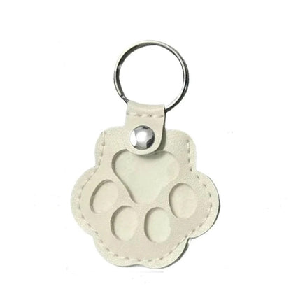 Leather Memorial Pet Hair Storage Keychain