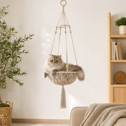 Hanging Handwoven Cat Bed