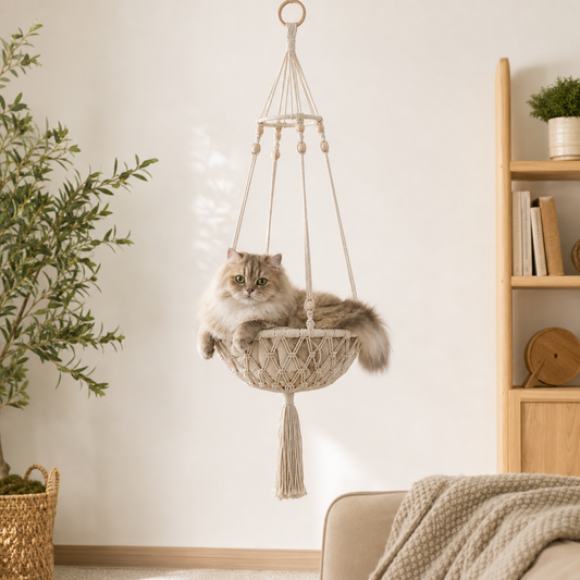 Hanging Handwoven Cat Bed
