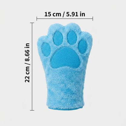 Animal care microfibre glove – dry bath towel & coat cleaning for cats