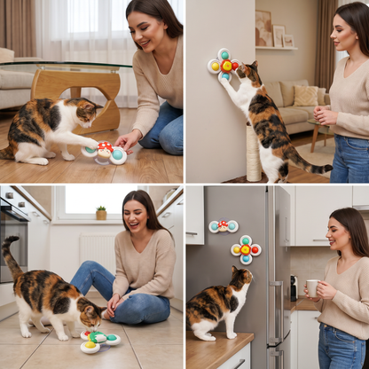 Interactive Cat Spinning Toys - Set of 3