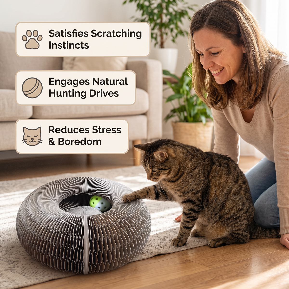 Cat Ball and Scratch Toy