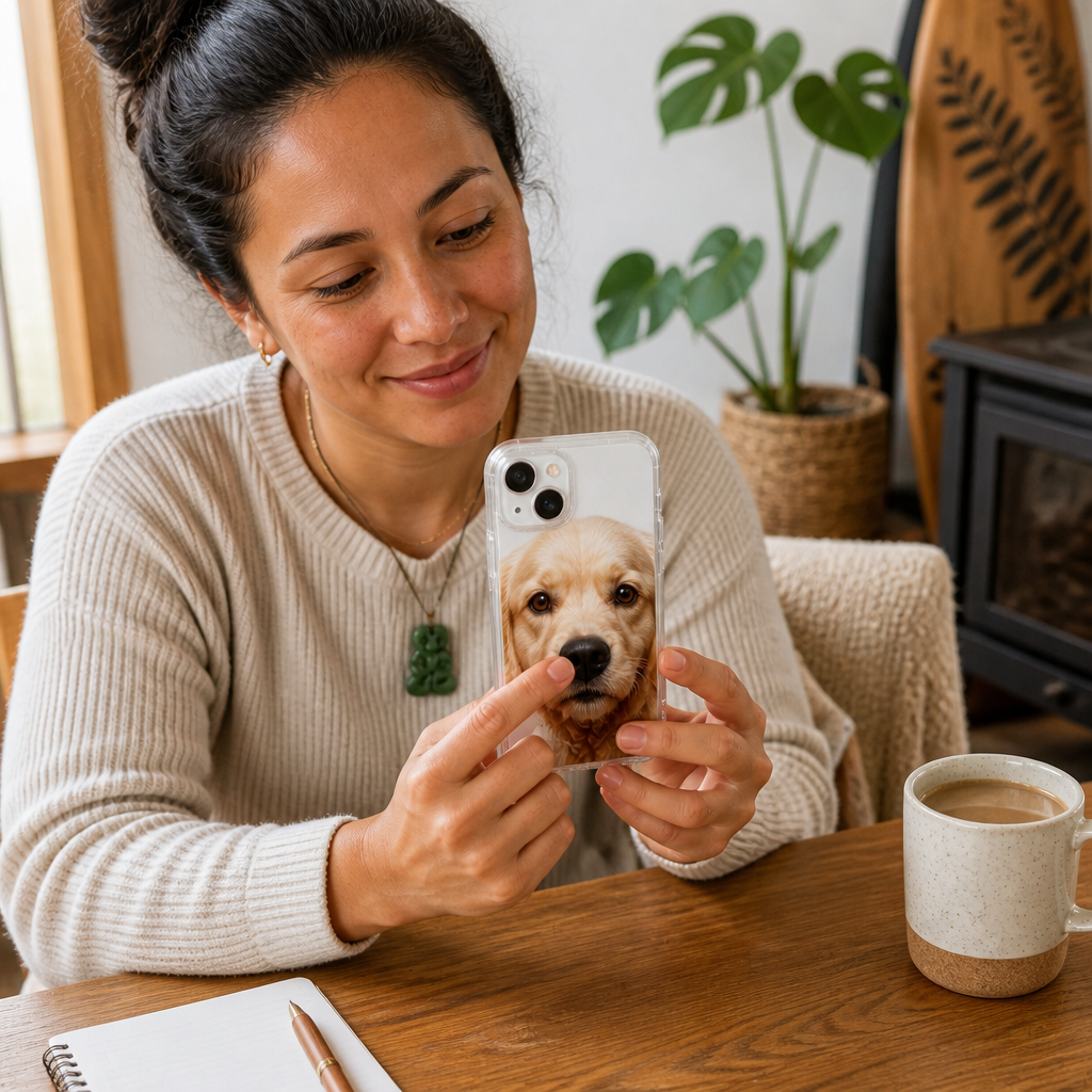 Personalized Pet Photo Phone Case with 3D Squeezable Nose
