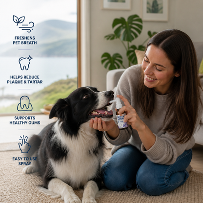 Brushless Tartar Control Dental Spray for Dogs – Helps Reduce Plaque & Freshen Breath
